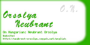 orsolya neubrant business card